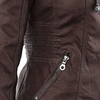 Adelina | Women's Zip-Front Faux Leather Jacket