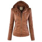 Adelina | Women's Zip-Front Faux Leather Jacket