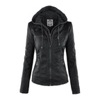 Adelina | Women's Zip-Front Faux Leather Jacket