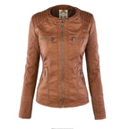 Adelina | Women's Zip-Front Faux Leather Jacket