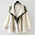 Marguerite | Women's Oversized Windbreaker Utility Jacket with Wide Collar