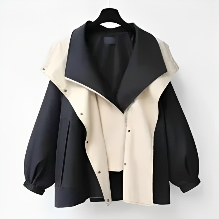 Marguerite | Women's Oversized Windbreaker Utility Jacket with Wide Collar