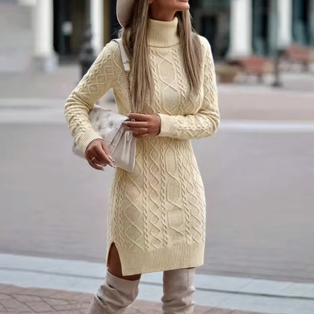 Juliet | Women’s Short Cable Knit Sweater Dress