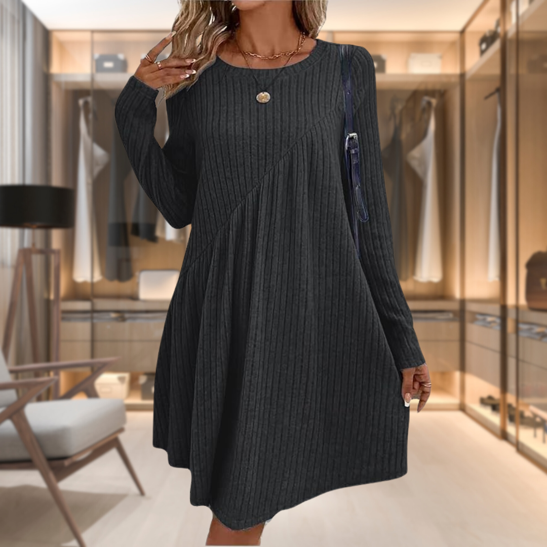 Mariah | Women’s Long Sleeve Ribbed Knit Dress
