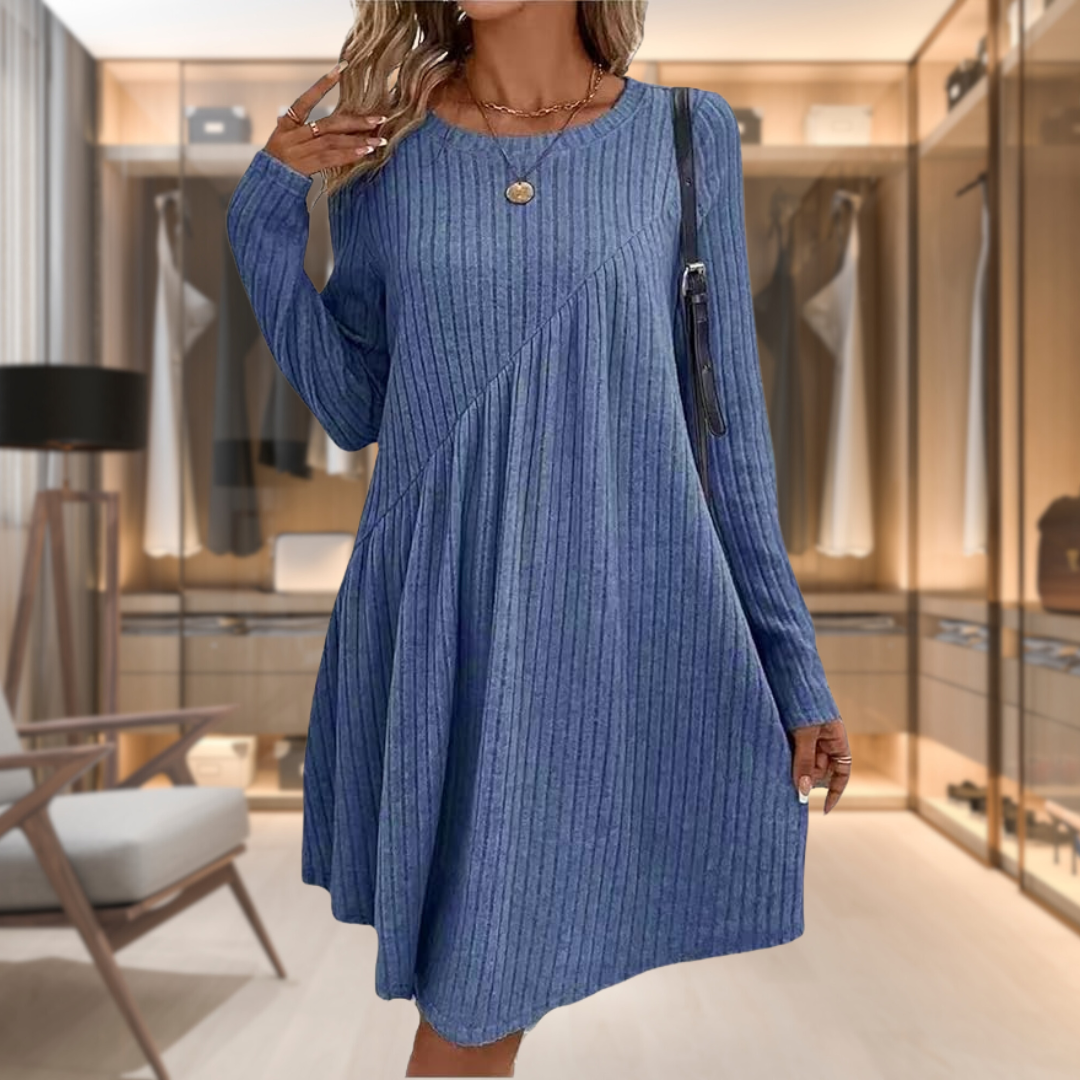 Mariah | Women’s Long Sleeve Ribbed Knit Dress