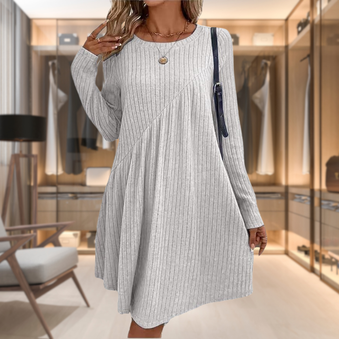 Mariah | Women’s Long Sleeve Ribbed Knit Dress