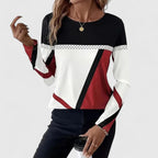Zinnia | Women's Color Block Crew Neck Sweater