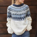 Aurelia | Women's Nordic Fair Isle Crew Neck Sweater