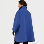 Marchetta | Women's Shawl Collar Swing Coat with Contrast Piping