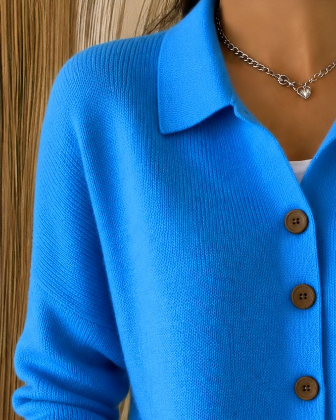 Delphine | Women's Collared Button-Down Knit Cardigan