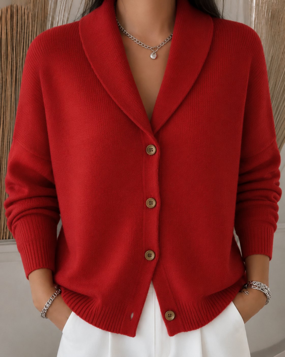 Delphine | Women's Collared Button-Down Knit Cardigan