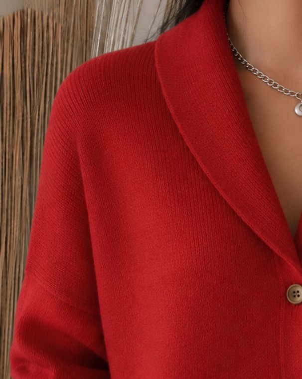 Delphine | Women's Collared Button-Down Knit Cardigan