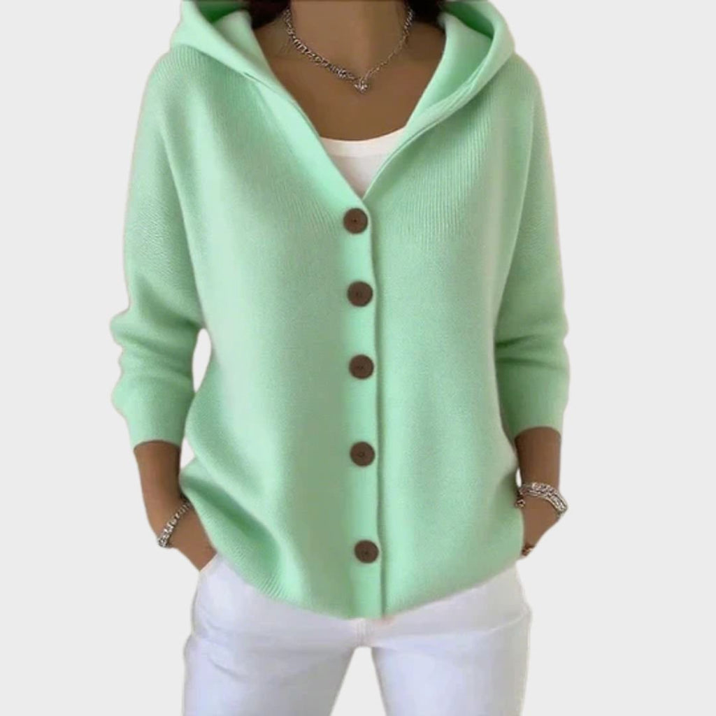 Bryony | Women's Hooded Button-Up Cardigan with Relaxed Fit