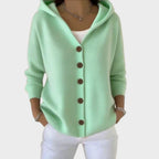 Bryony | Women's Hooded Button-Up Cardigan with Relaxed Fit