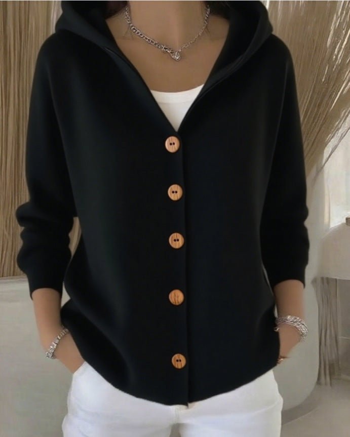 Bryony | Women's Hooded Button-Up Cardigan with Relaxed Fit