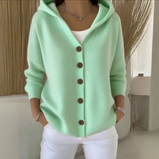Bryony | Women's Hooded Button-Up Cardigan with Relaxed Fit
