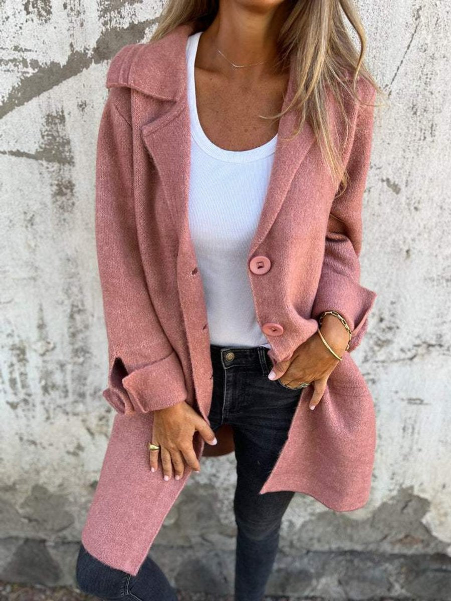 Marisol | Women's Textured Longline Button-Front Coat