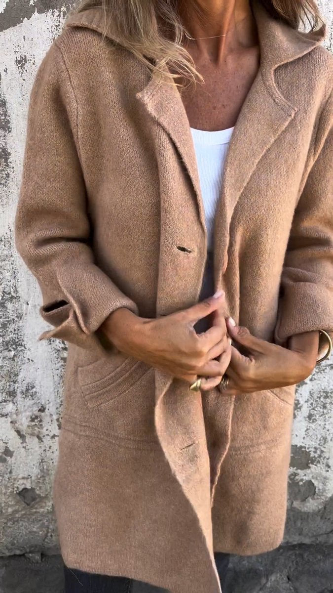 Marisol | Women's Textured Longline Button-Front Coat