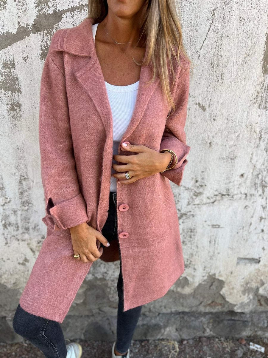 Marisol | Women's Textured Longline Button-Front Coat