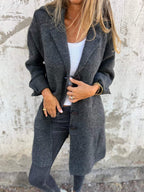 Marisol | Women's Textured Longline Button-Front Coat