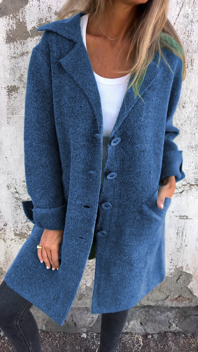 Marisol | Women's Textured Longline Button-Front Coat