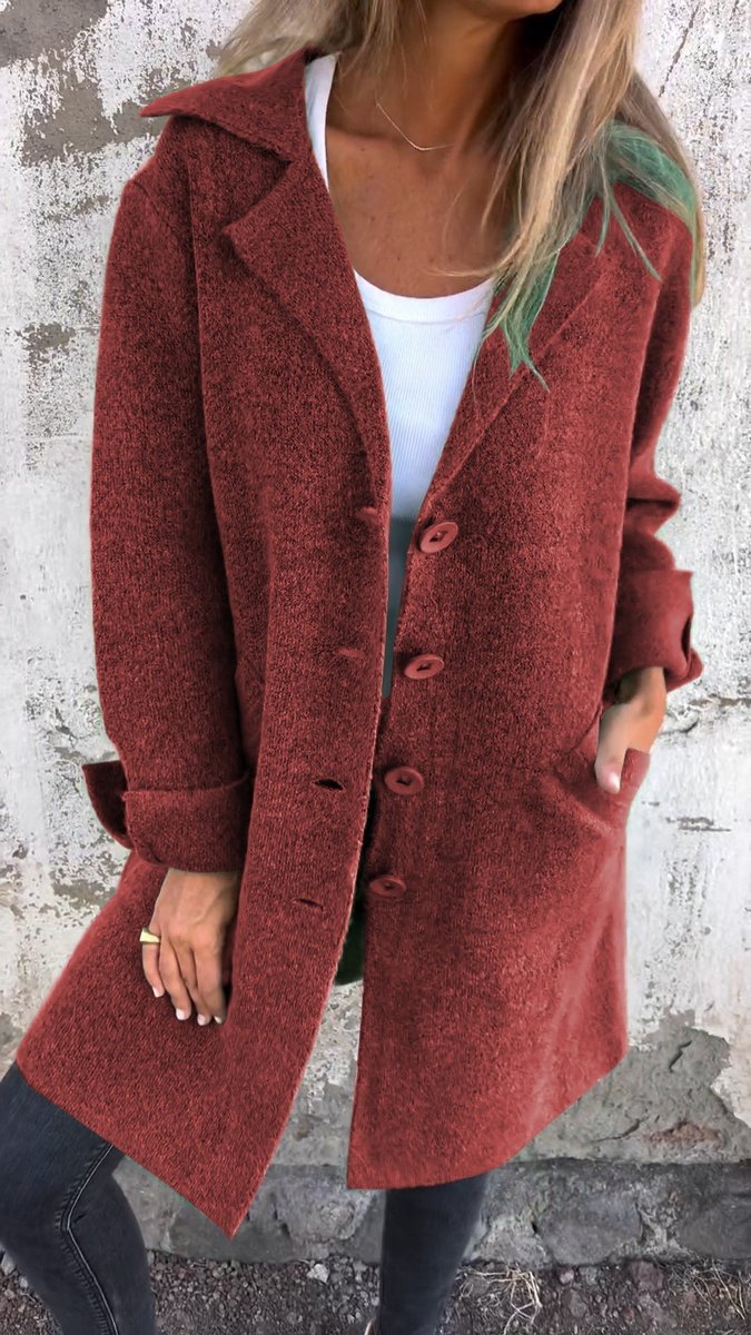 Marisol | Women's Textured Longline Button-Front Coat
