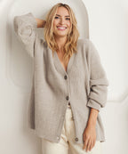 Seraphine | Women's Oversized Ribbed Button-Up Cardigan