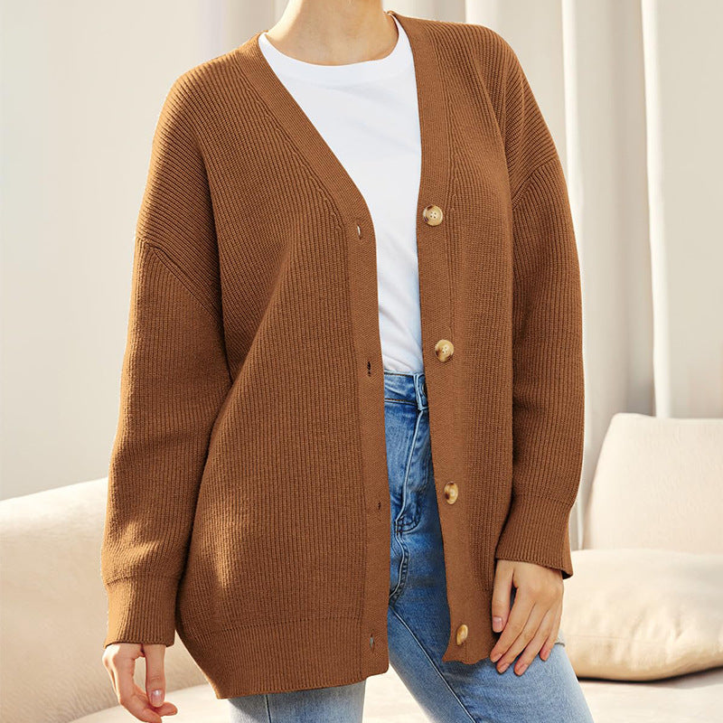 Seraphine | Women's Oversized Ribbed Button-Up Cardigan