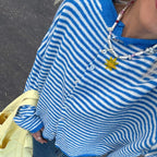 Coralie | Women's Striped Button-Up Cardigan