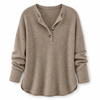 Isla | Women’s Henley Ribbed Knit Sweater