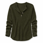 Isla | Women’s Henley Ribbed Knit Sweater