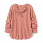 Isla | Women’s Henley Ribbed Knit Sweater